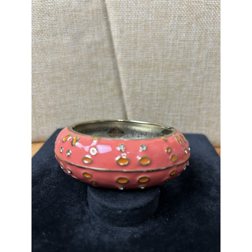 Sequin Nordstrom Multicolor Gold Tone Statement Enamel Bangle Bracelet #83